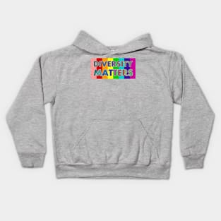 Diversity Matters Pride Flag - Proudly Celebrate LGBTQ Colors - Rainbow LGBT Pride & Acceptance Apparel Kids Hoodie